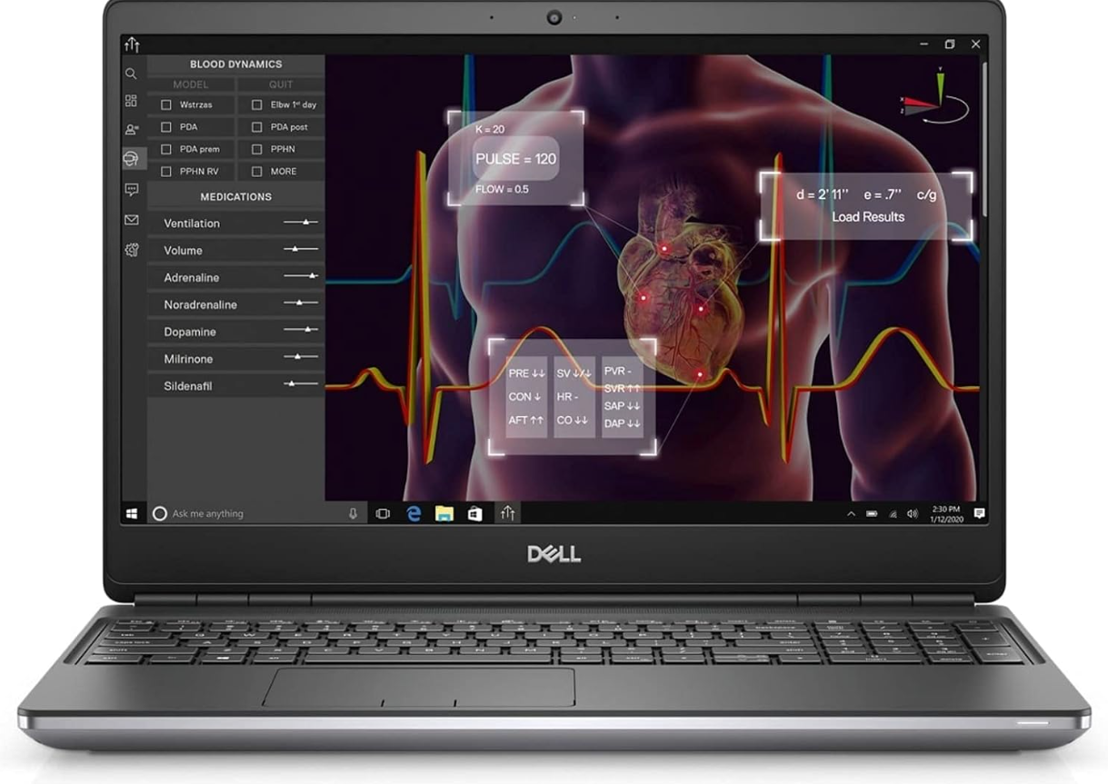 Dell Precision 7550 Workstation Laptop | Intel Core i7 10850H (10th Gen) | NVIDIA Quadro 4 GB | 15.6″ FHD | Professional Mobile Workstation