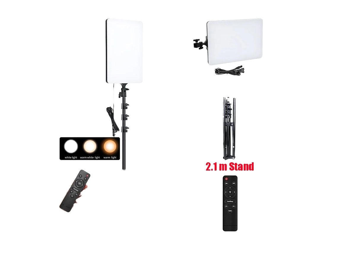 Fill Light 24" LED panel Plokama LIVE-P24 for Photography/Videography/content Creation with Remote Controller and Ballhead