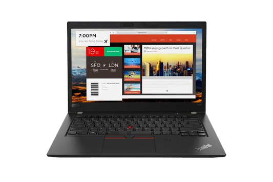 لينوفو ثينك باد T480S | معالج إنتل كور i5-8250U | بطاقة رسومات إنتل فائقة الوضوح 620 | ذاكرة وصول عشوائي (RAM) سعة 8 جيجابايت | قرص تخزين SSD سعة 256 جيجابايت | شاشة 14 بوصة عالية الدقة (1920 × 1080)