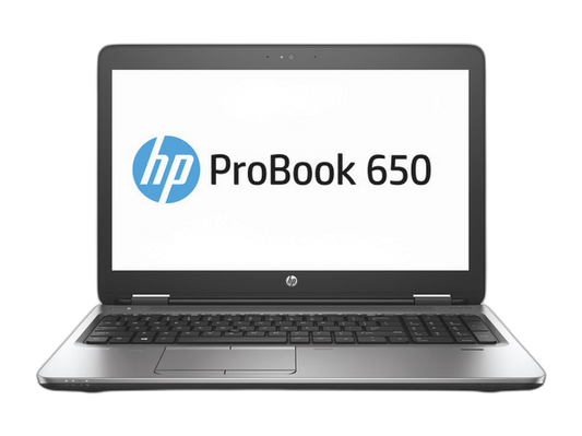 HP 650 G2 | Intel Core i7-6600U | Intel HD Graphics 520 | ذاكرة وصول عشوائي (RAM) سعة 8 جيجابايت | قرص SSD سعة 256 جيجابايت | شاشة 15.6 بوصة عالية الدقة (1920 × 1080)