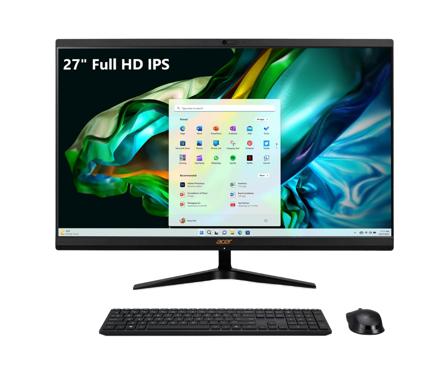 Acer Aspire C27-1800 | Intel Core I5-12450H | Intel UHD Graphics | 16GB | 1TB NVMe | 27-inch FHD (1920 x 1080)