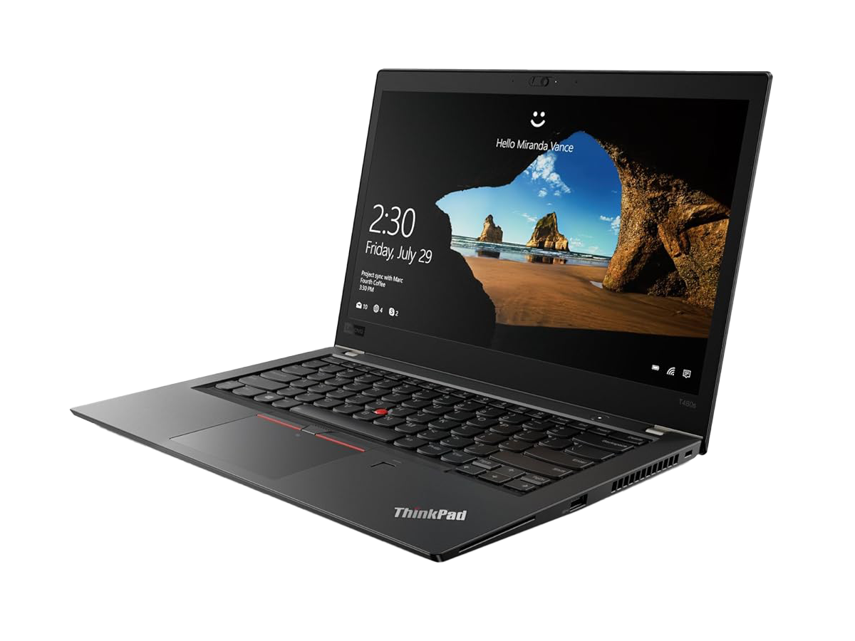لينوفو ثينك باد T480S | معالج إنتل كور i5-8250U | بطاقة رسومات إنتل فائقة الوضوح 620 | ذاكرة وصول عشوائي (RAM) سعة 8 جيجابايت | قرص تخزين SSD سعة 256 جيجابايت | شاشة 14 بوصة عالية الدقة (1920 × 1080)