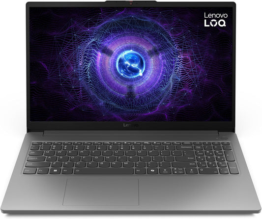 Lenovo LOQ 15IAX9E AI Gaming Laptop – 15.6" FHD , Intel Core i7-12450HX, 16GB RAM, 512GB SSD, GPU RTX4050 6GB, Windows 11, White Backlit Keyboard (English-Arabic), Luna Grey