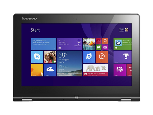 لينوفو يوجا ٢ ١١ | معالج إنتل كور i5-4202Y | بطاقة رسومات إنتل عالية الدقة ٤٢٠٠ | ذاكرة وصول عشوائي (RAM) سعة ٨ جيجابايت | قرص تخزين SSD سعة ٢٥٦ جيجابايت | شاشة لمس عالية الدقة ١١.٦ بوصة (١٣٦٦ × ٧٦٨)