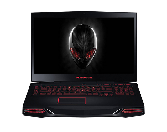 ديل ألينوير P18G | معالج إنتل كور i7-2670QM | بطاقة رسومات NVIDIA | ذاكرة وصول عشوائي (RAM) سعة 8 جيجابايت | قرص SSD سعة 256 جيجابايت | شاشة 18.4 بوصة عالية الدقة (1920 × 1080)