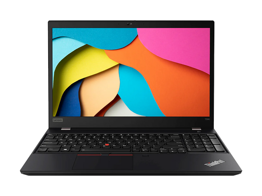 لينوفو ثينك باد T590 | إنتل كور i7-8565U | بطاقة رسومات إنتل فائقة الوضوح 620 | ذاكرة وصول عشوائي (RAM) سعة 8 جيجابايت | قرص SSD سعة 256 جيجابايت | شاشة 15.6 بوصة عالية الدقة (1920 × 1080)