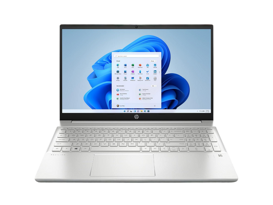 كمبيوتر محمول HP 15-eg2001nh | معالج Intel® Core™ I5-1235U | معالج رسومات Intel Iris Xe | ذاكرة وصول عشوائي (RAM) سعة 16 جيجابايت | سعة تخزين NVMe سعة 512 جيجابايت | شاشة 15.6 بوصة عالية الدقة بالكامل