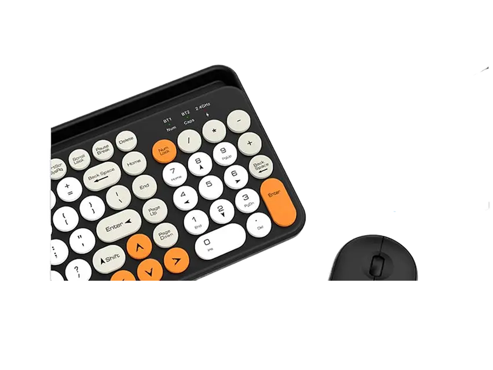 Keyboard and Mouse Combo Wireless R8 1930 Black Colorful With Mobile Phone Card Slot