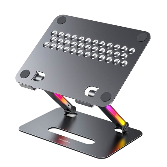 حامل كمبيوتر محمول من بورودو مصنوع من الألومنيوم مع شاشة LED - (PD-LFST050-GY)