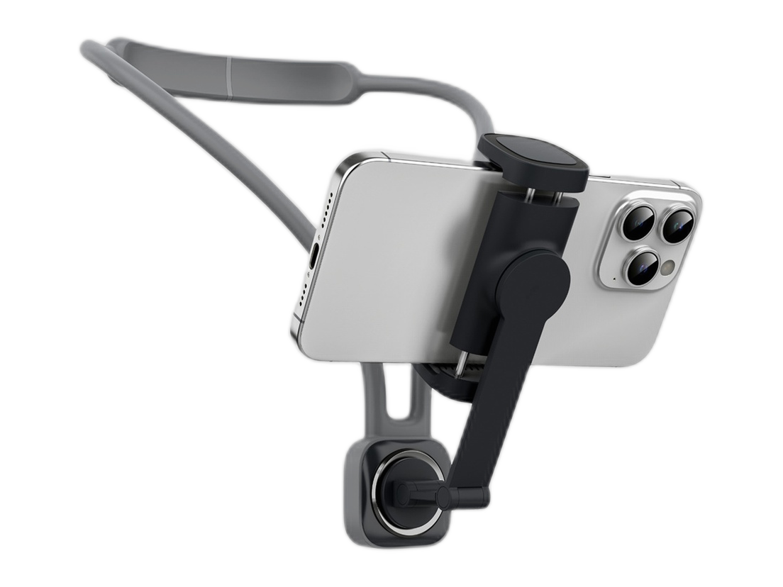 Porodo Phone Accessory Neck Strap Mount with Stand - {PD-NKSMS-BK}