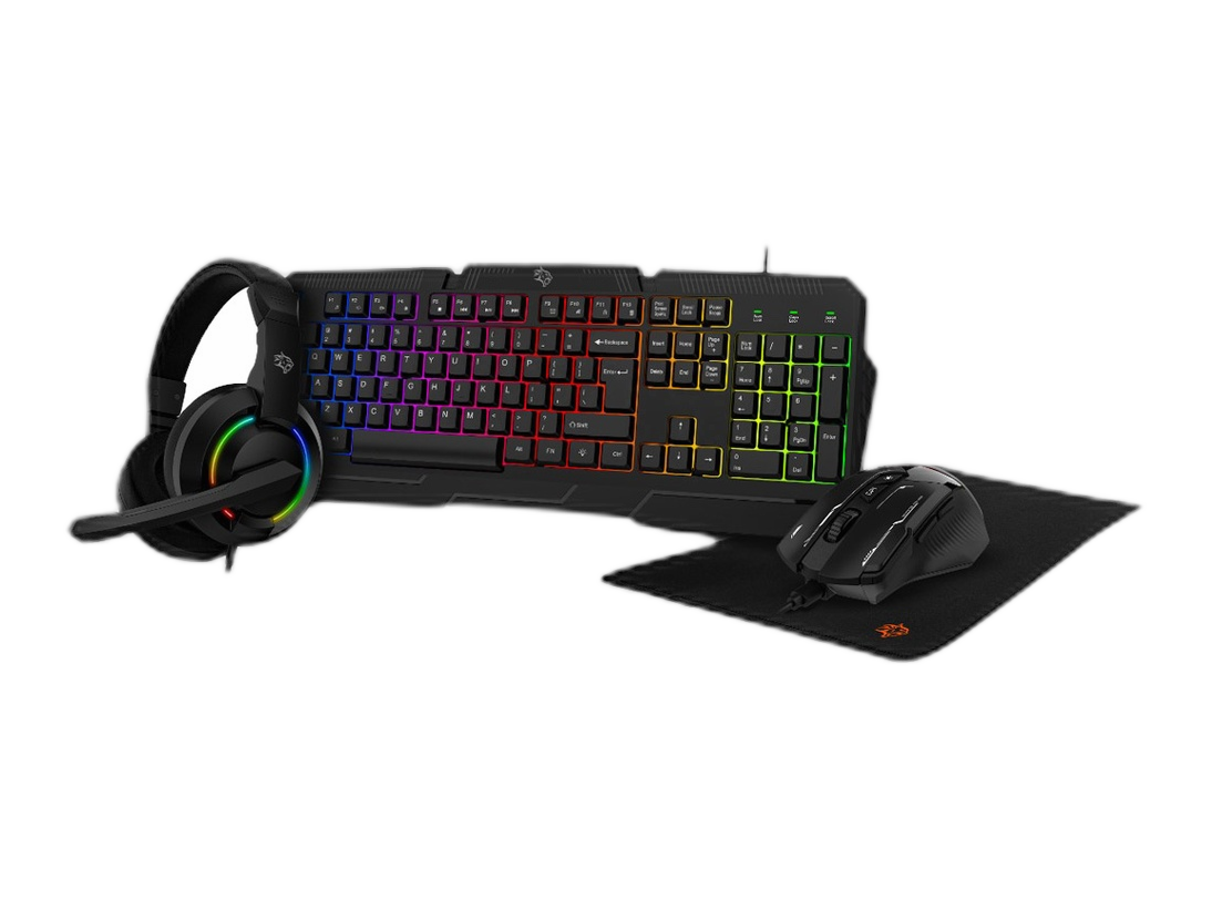 Porodo Gaming Bundle 4in1 Combo with Keyboard, Headphone, Mouse - (PDX221)