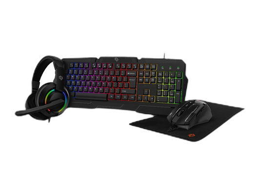 مجموعة ألعاب بورودو ٤ في ١ مع لوحة مفاتيح، سماعة رأس، ماوس - (PDX221)