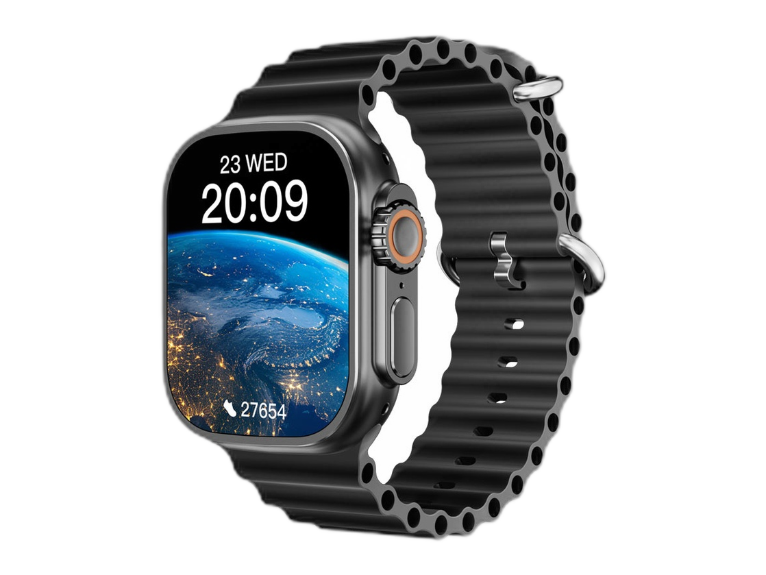 Porodo Smart Watch Blue Supremo Smart Watch Black dial WITH TWO STRAPS - (PB-SUPREMOTI-BK)