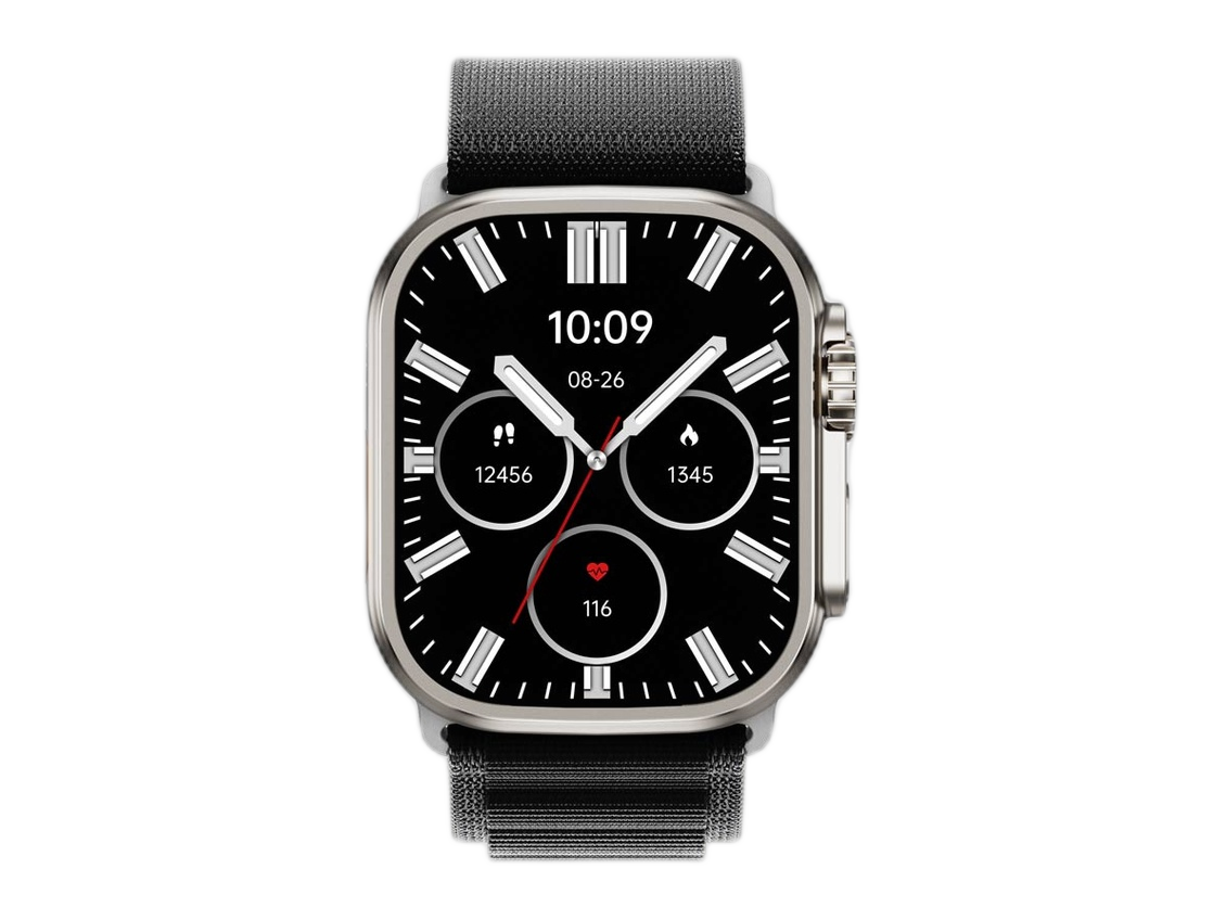 Porodo Smart Watch Blue Supremo Smart Watch Black dial WITH TWO STRAPS - (PB-SUPREMOTI-BK)