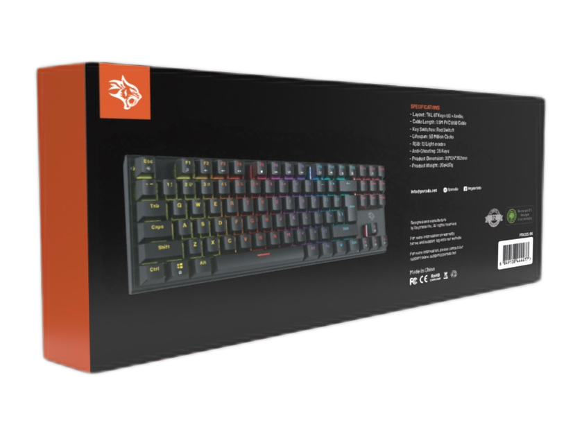 Porodo Keyboard Mechanical keyboard with suspending keycaps - (PDX222-BK) (PDX222-WH)