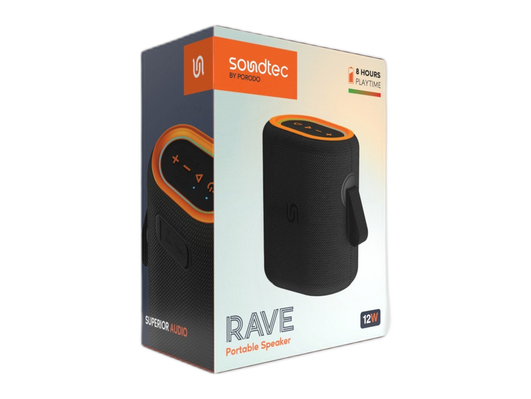 Porodo Wireless Speaker Soundtec TWS Speaker 12W - (PD-STSP12W-BK)