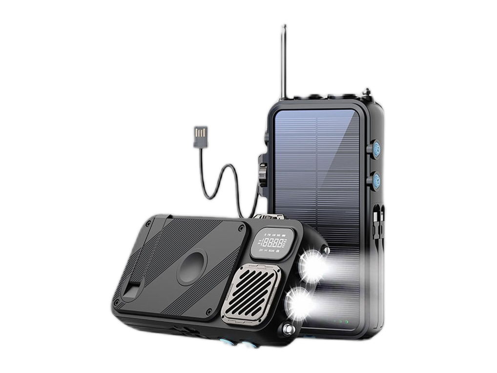 Powerology Power Bank FM Radio Solar Wireless PowerBank 16000 mAh - (PPBCHA49)