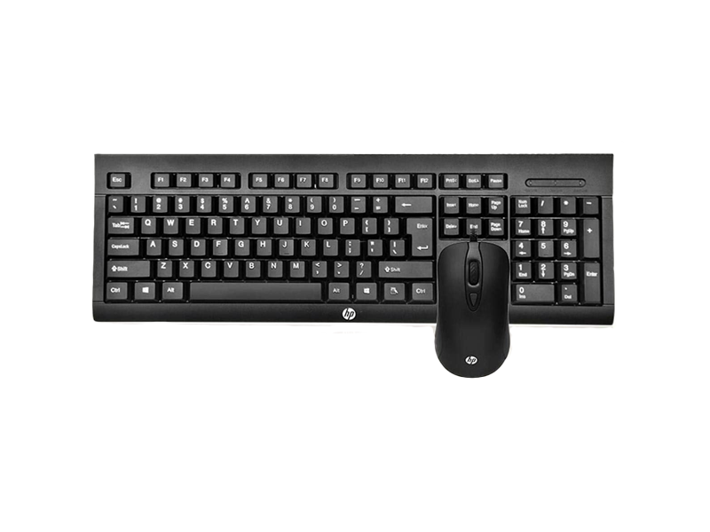 Keyboard and Mouse Combo HP Gaming Wired KM100, 104 Keys, 8x RED Replaceable Keys, Water-Proof Design, Infrared Optical Tracking, Up to 1600 DPI, 1.5m Cable Length, ENG-ARAB Layout, Black