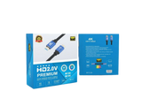 HDMI HDTV 2.0 5M 4K UHD Cable High Speed HDTV 4K@60Hz Ultra HD Round Cable, Standard Transmission Line, 24k Gold Plated Connector, Ethernet Support 10 / 100Mbps, Works with TV / Projector / Gamebox / Notebook, 5Meter, Blue