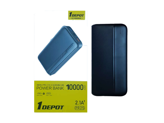 بنك طاقة ون ديبوت 1000 أمبير 4 منافذ USB Micro C Lightning 1Depot PR22