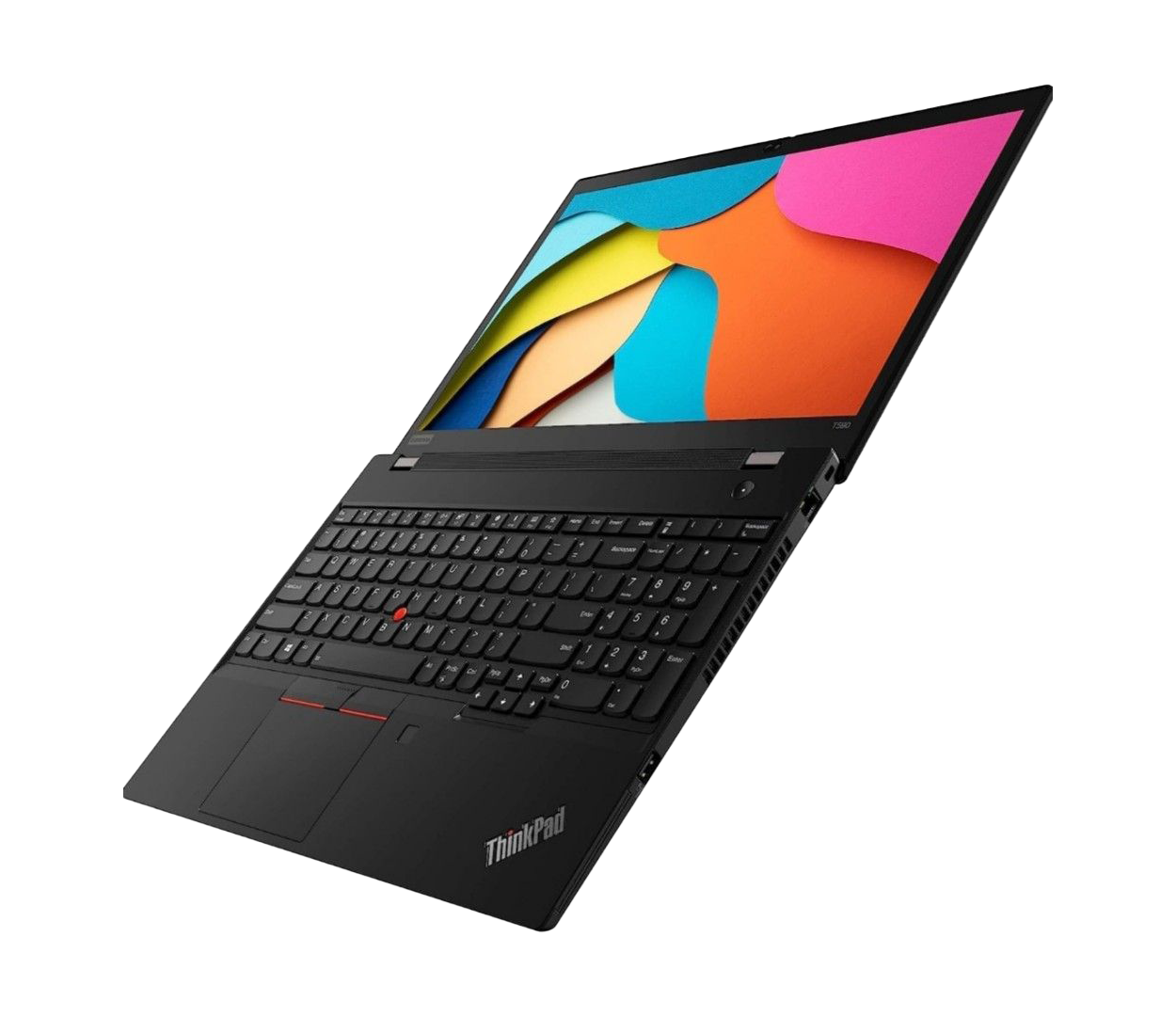 لينوفو ثينك باد T590 | إنتل كور i7-8565U | بطاقة رسومات إنتل فائقة الوضوح 620 | ذاكرة وصول عشوائي (RAM) سعة 8 جيجابايت | قرص SSD سعة 256 جيجابايت | شاشة 15.6 بوصة عالية الدقة (1920 × 1080)