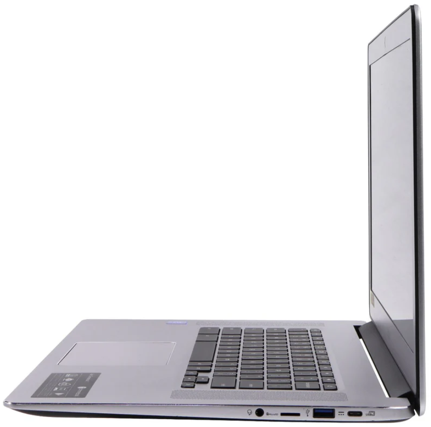 جهاز Chromebook Acer N17Q5 - شاشة 15.6 بوصة، سعة تخزين 4 جيجابايت/32 جيجابايت، تصميم فضي أنيق