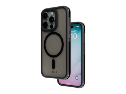 غطاء هاتف Levelo Nuru Case لهاتف iPhone 15 Pro - (LVLCS15PTB)