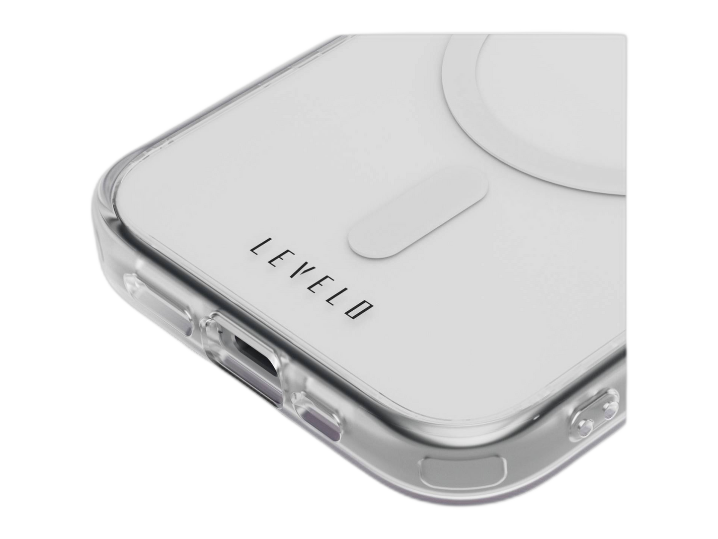 حافظة هاتف Levelo MagSafe Solo لهاتف iPhone 15 Pro - (LVLMSC15PWH)
