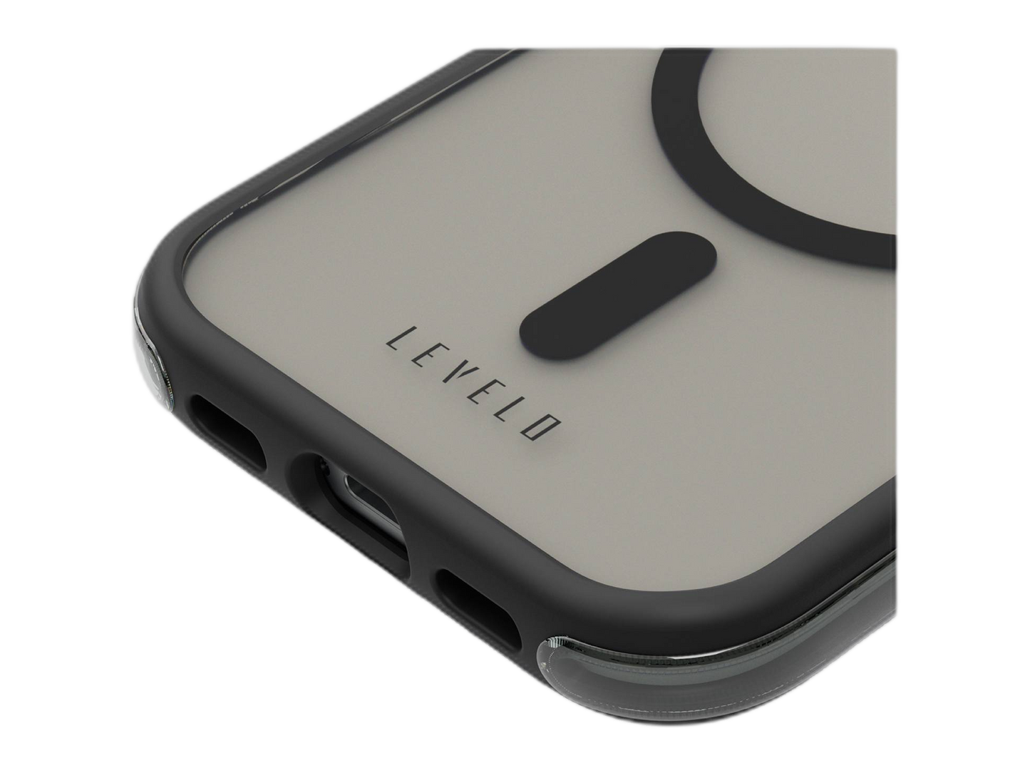 غطاء هاتف Levelo Nuru Case لهاتف iPhone 15 Pro - (LVLCS15PTB)