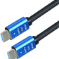 HDMI HDTV 2.0 5M 4K UHD Cable High Speed HDTV 4K@60Hz Ultra HD Round Cable, Standard Transmission Line, 24k Gold Plated Connector, Ethernet Support 10 / 100Mbps, Works with TV / Projector / Gamebox / Notebook, 5Meter, Blue