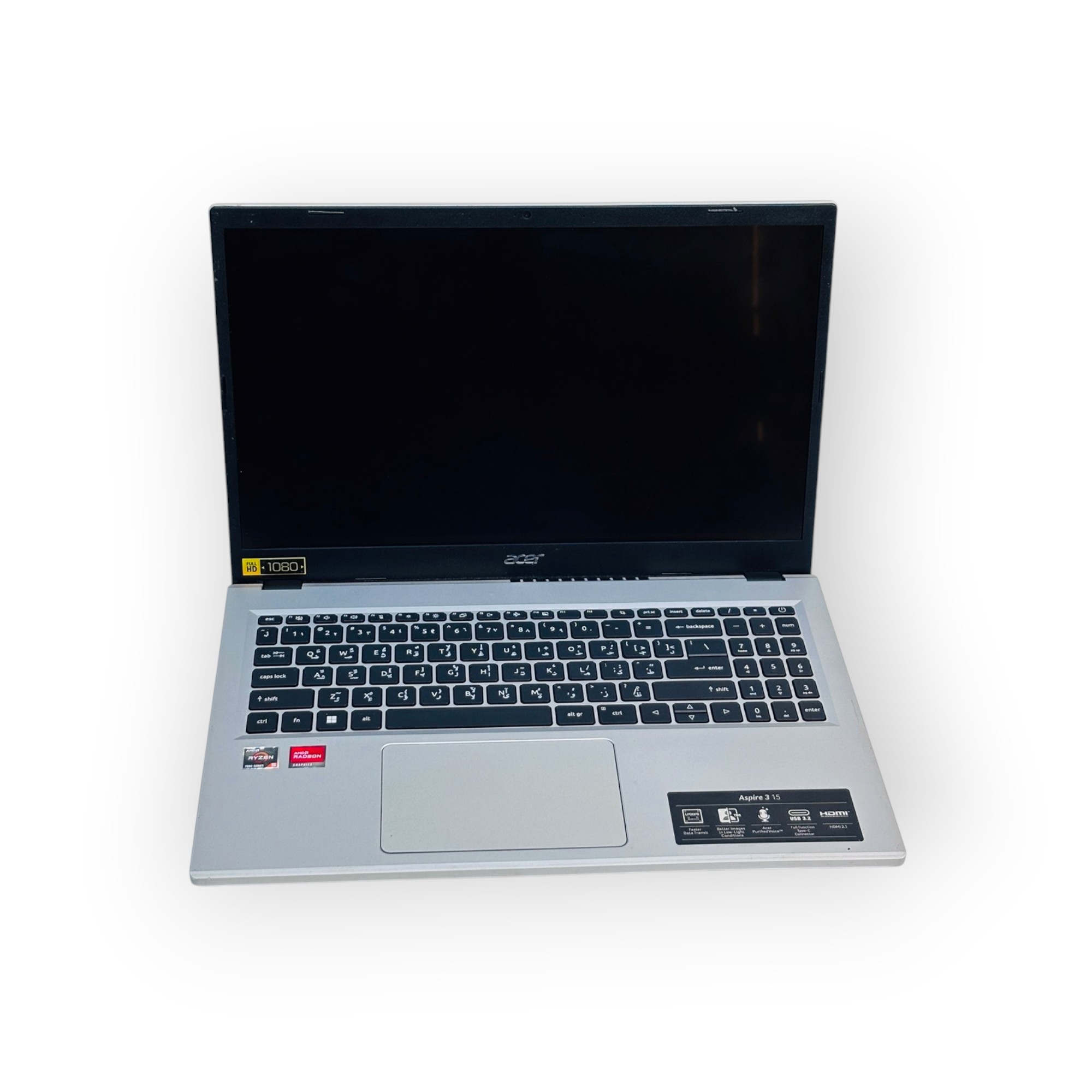 Acer Aspire 3 15-AMD Ryzen 5 7520U /15 inch FHD / 16GB RAM / 256GB
