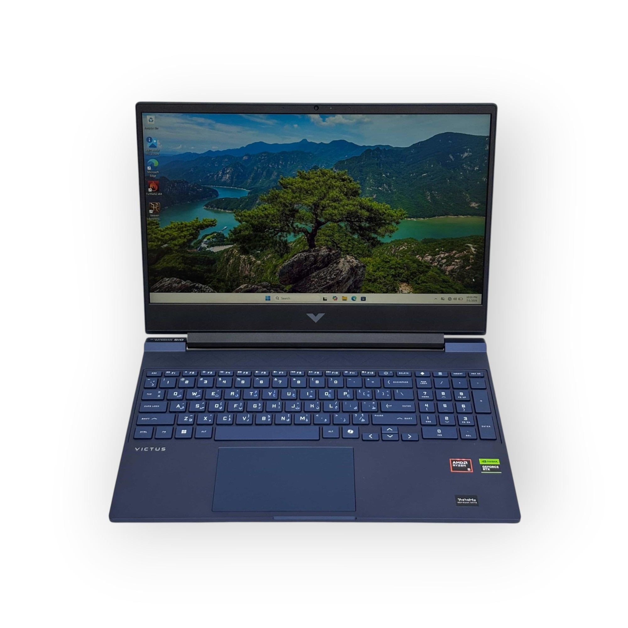 HP Victus Gaming (2025) Laptop / AMD Ryzen 5-8645HS / 15.6inch FHD / 1TB SSD / 16GB RAM / 6GB NVIDIA GeForce RTX 3050 Graphics / Windows 11 Pro / English & Arabic Key / Performance Blue / 15-FB3XXX