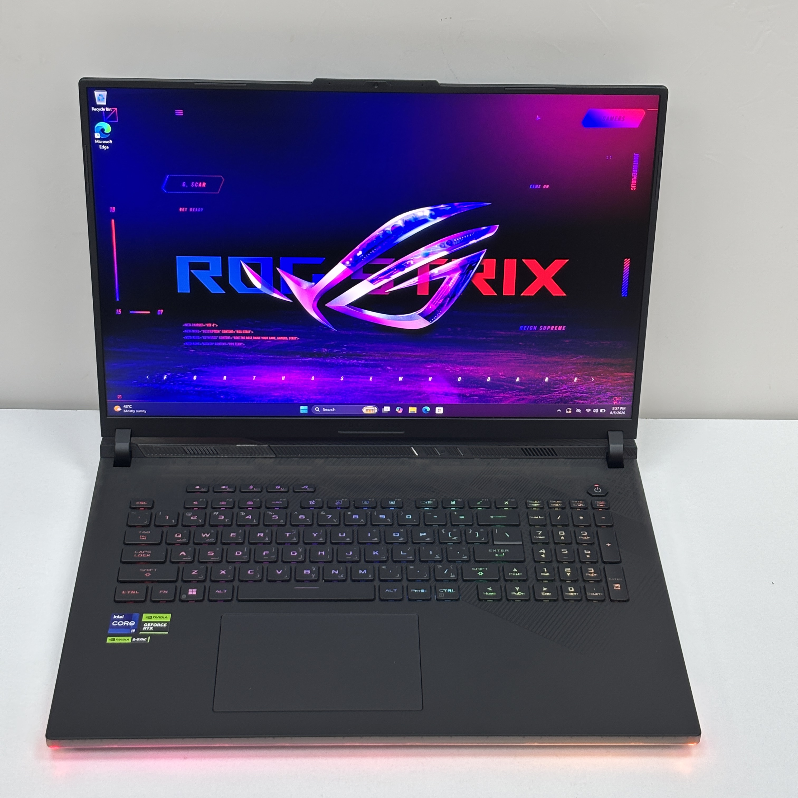 ASUS ROG Strix SCAR G18 Gaming Laptop – 14th Gen /Intel Core i9-14900HX / 18" QHD Display / 32GB RAM / 1TB SSD / 12GB NVIDIA GeForce RTX 4080 Graphics  Open Box