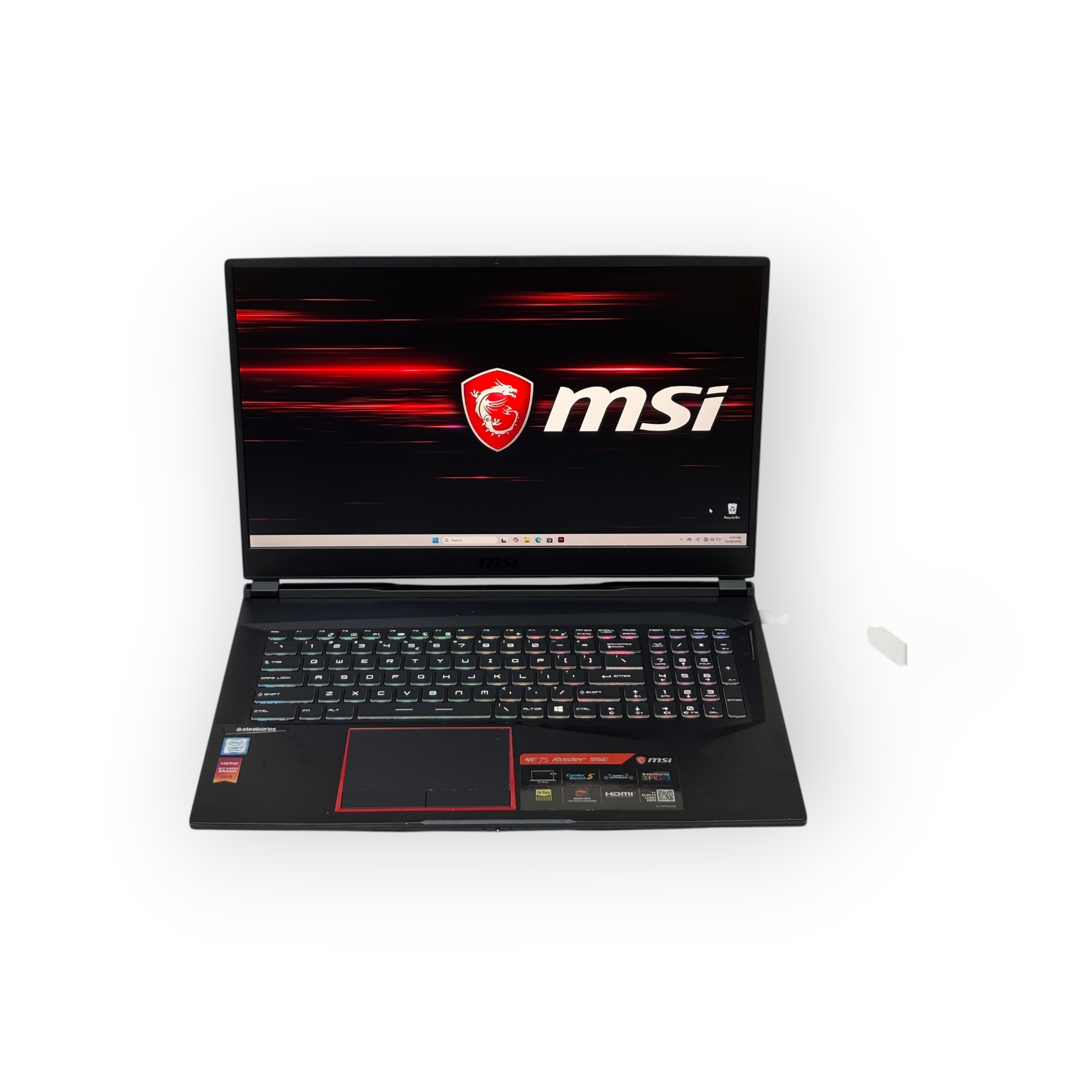 MSI Raider GE75 9SE Gaming Laptop / Intel Core i7-9750H / 6GB NVIDIA GeForce RTX 2060 / 17.3 inch / 16GB RAM / 512 GB SSD / Black