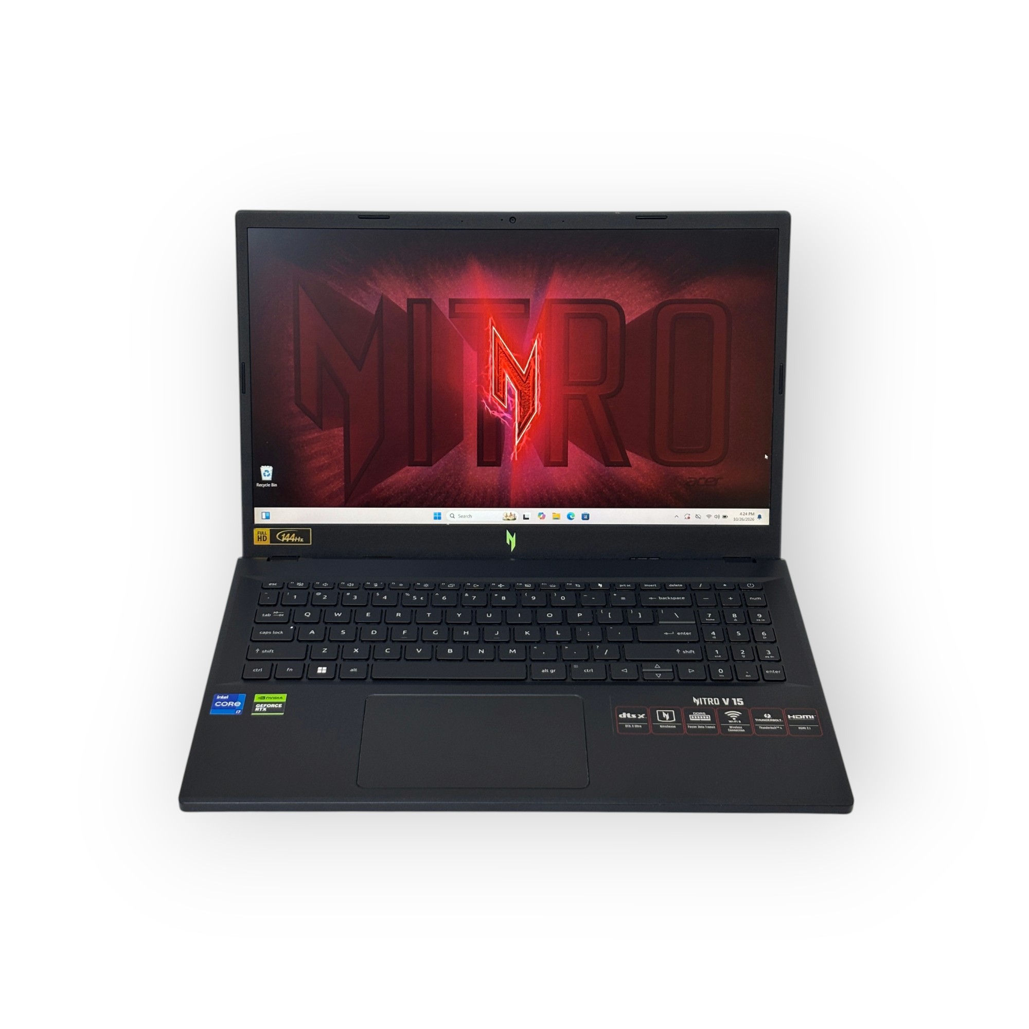 Acer Nitro V ANV15-51 Gaming Laptop – 13th Gen / Intel Core i7-13620H / 15.6 inch FHD 144Hz Display / 512GB SSD / 16GB DDR4 RAM / 4GB NVIDIA GeForce RTX 2050 Graphics